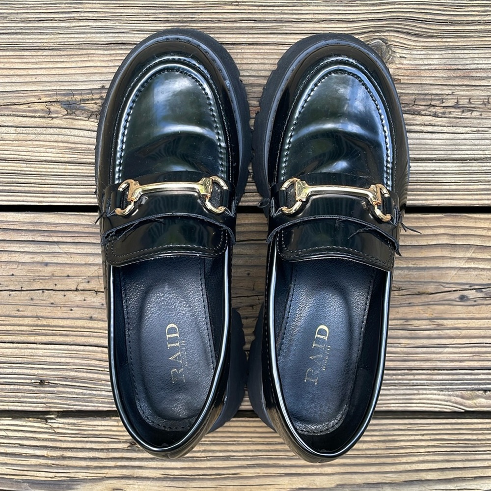 Nasty Gal Faux Leather Chunky Loafers